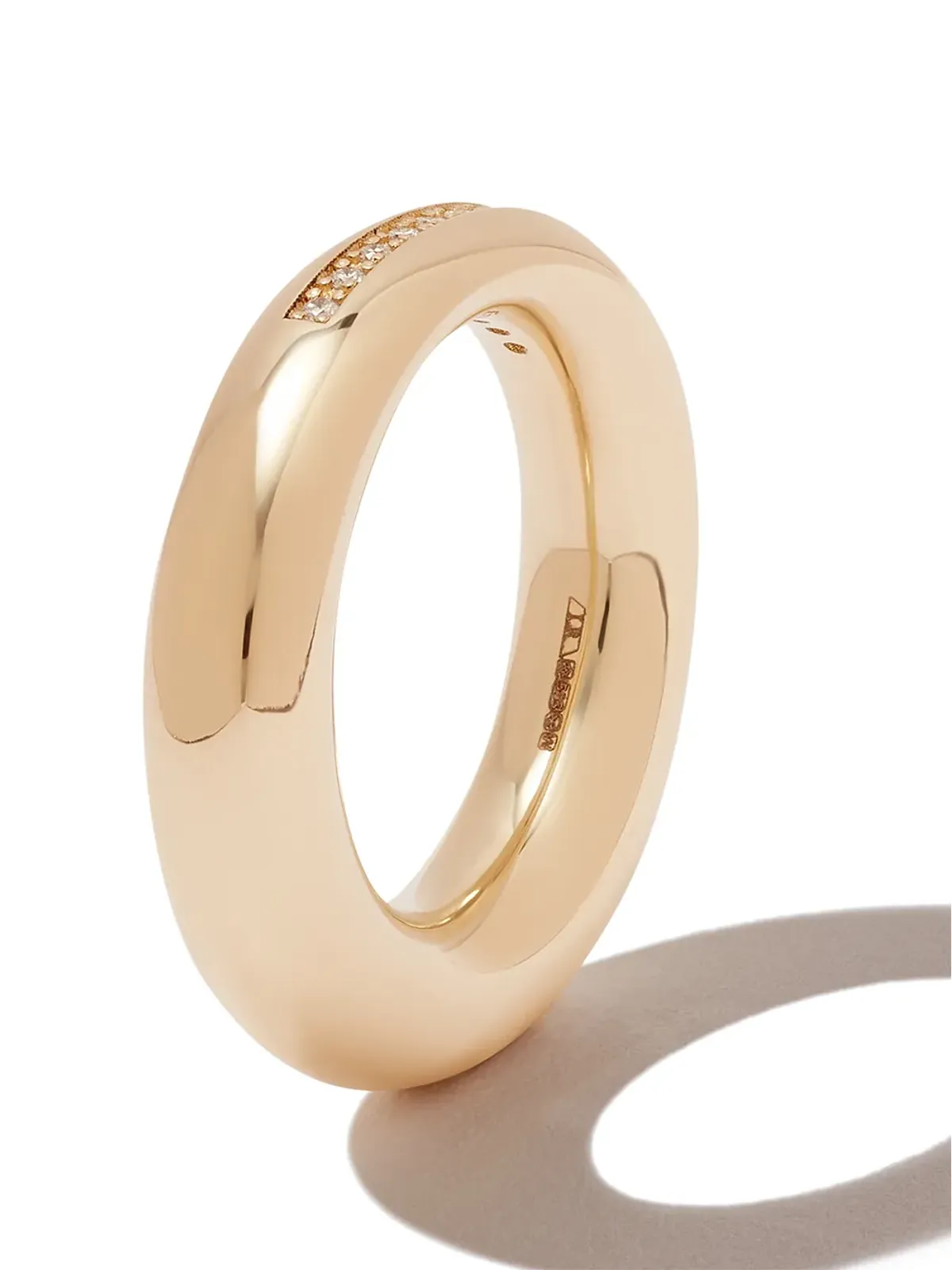 Lauren Rubinski 14kt イエローゴールド パフィーサークル ダイヤモンドリング - 画像2
