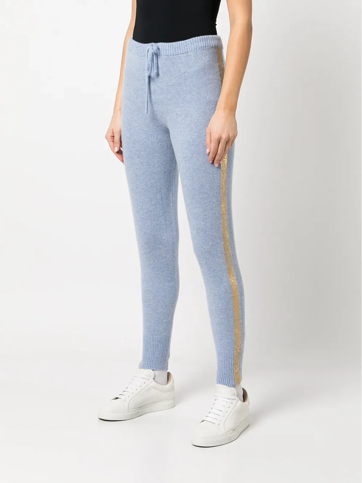 Madison.Maison ラミネーテッドストライプ カシミアパンツ - ブルー - 画像3