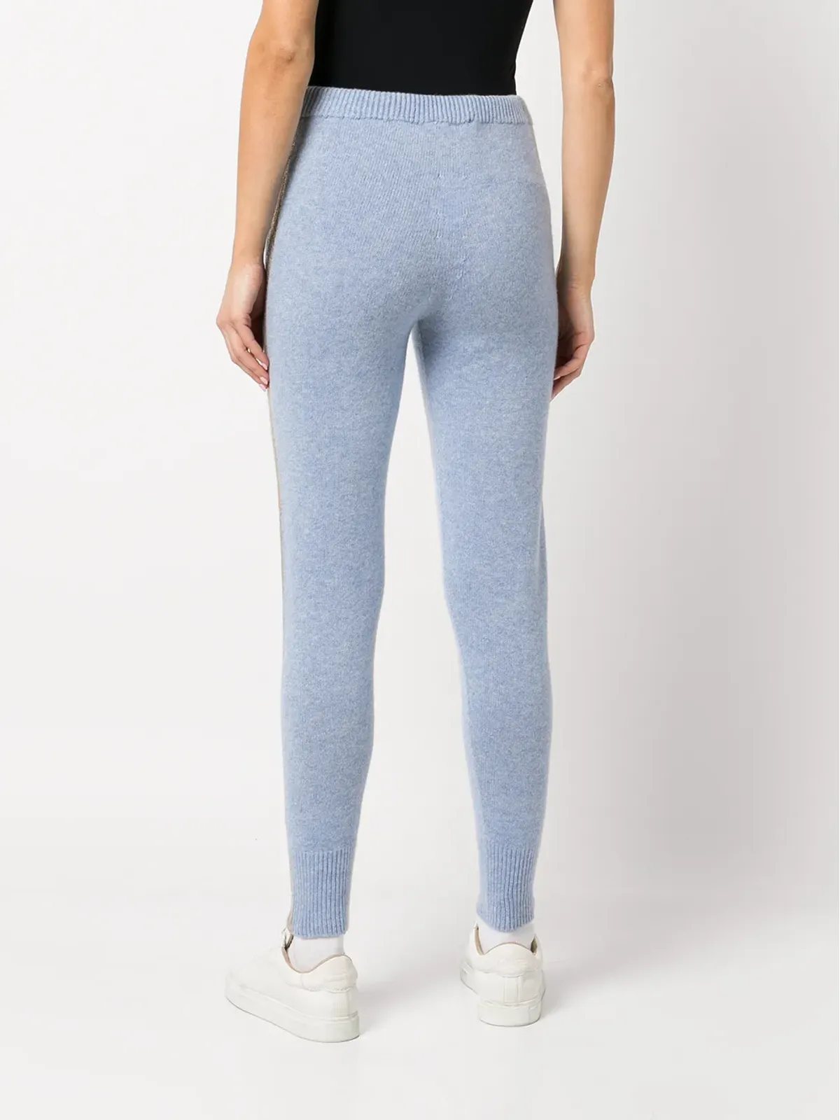 Madison.Maison ラミネーテッドストライプ カシミアパンツ - ブルー - 画像4