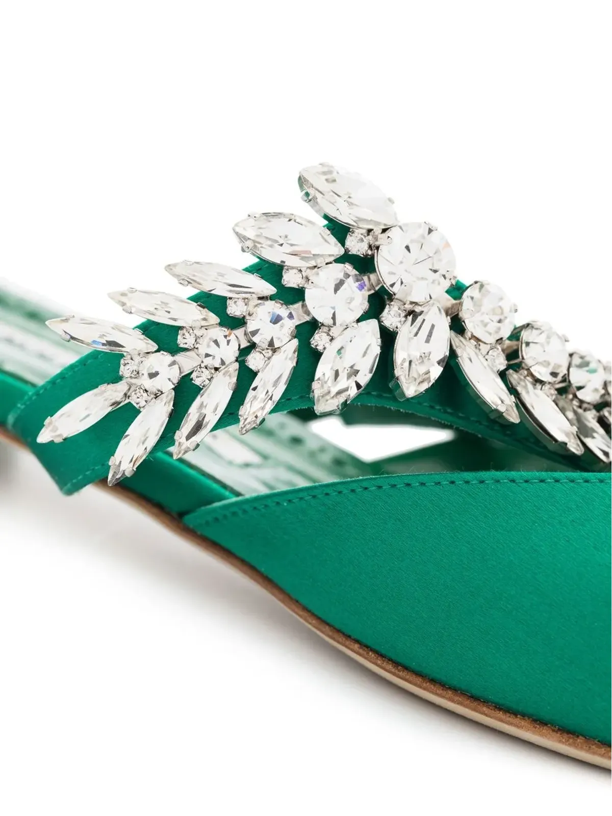 Manolo Blahnik ルラム クリスタル装飾ミュール - 画像2