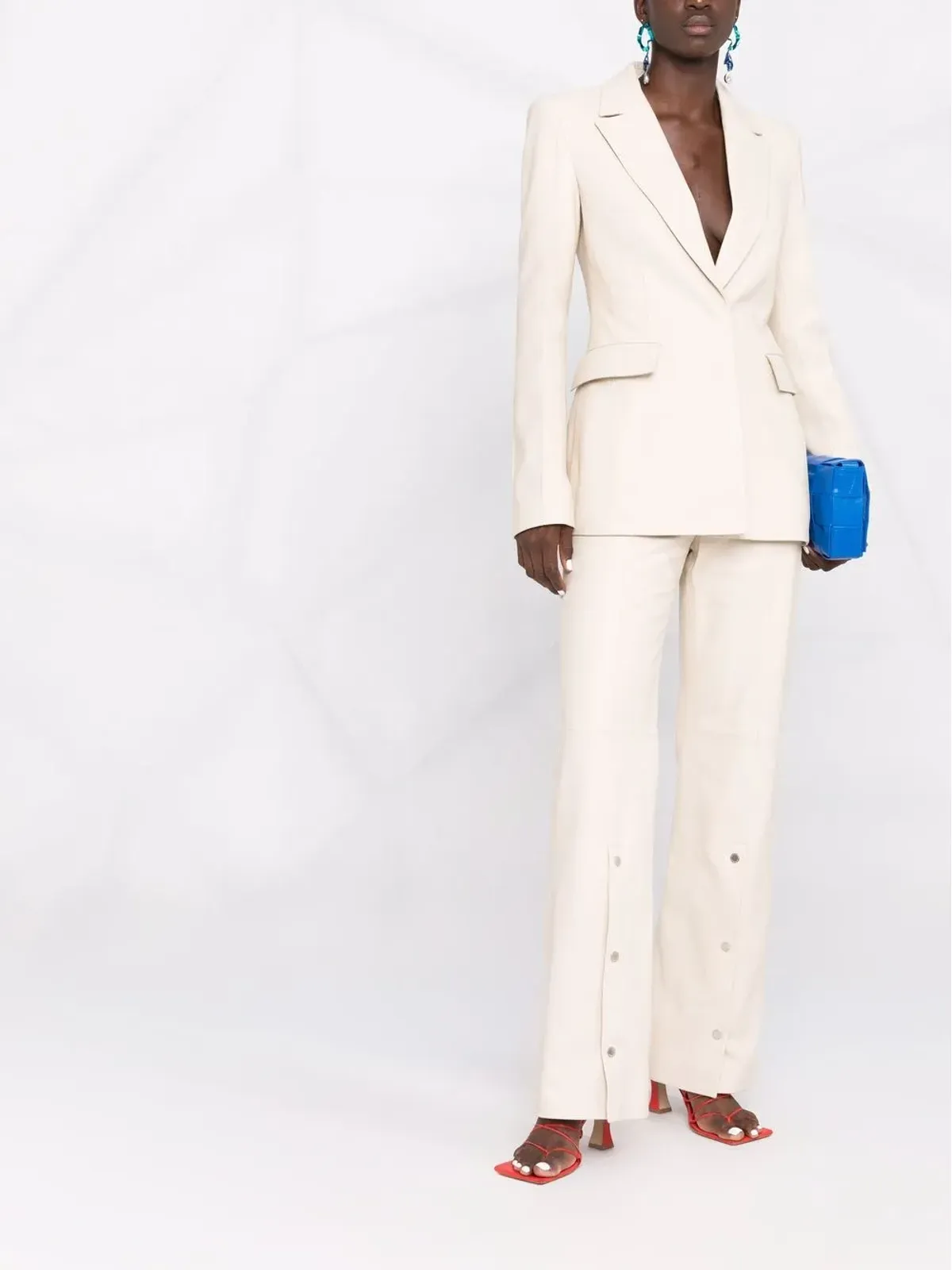 Off-White ロゴプリント長袖ブレザー - 画像2