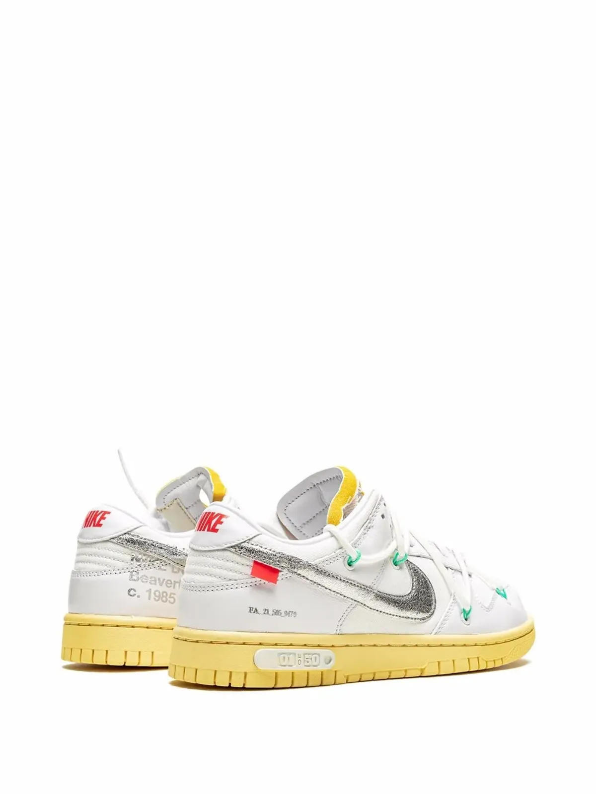 Nike X Off-White ダンク ロー Lot 01 スニーカー - 画像3