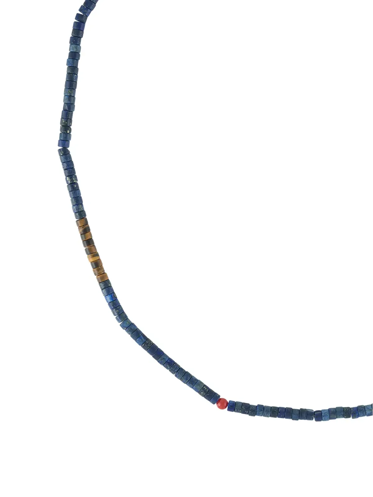 Nialaya Jewelry ヘシー ラピスビーズ ネックレス - ブルー - 画像3