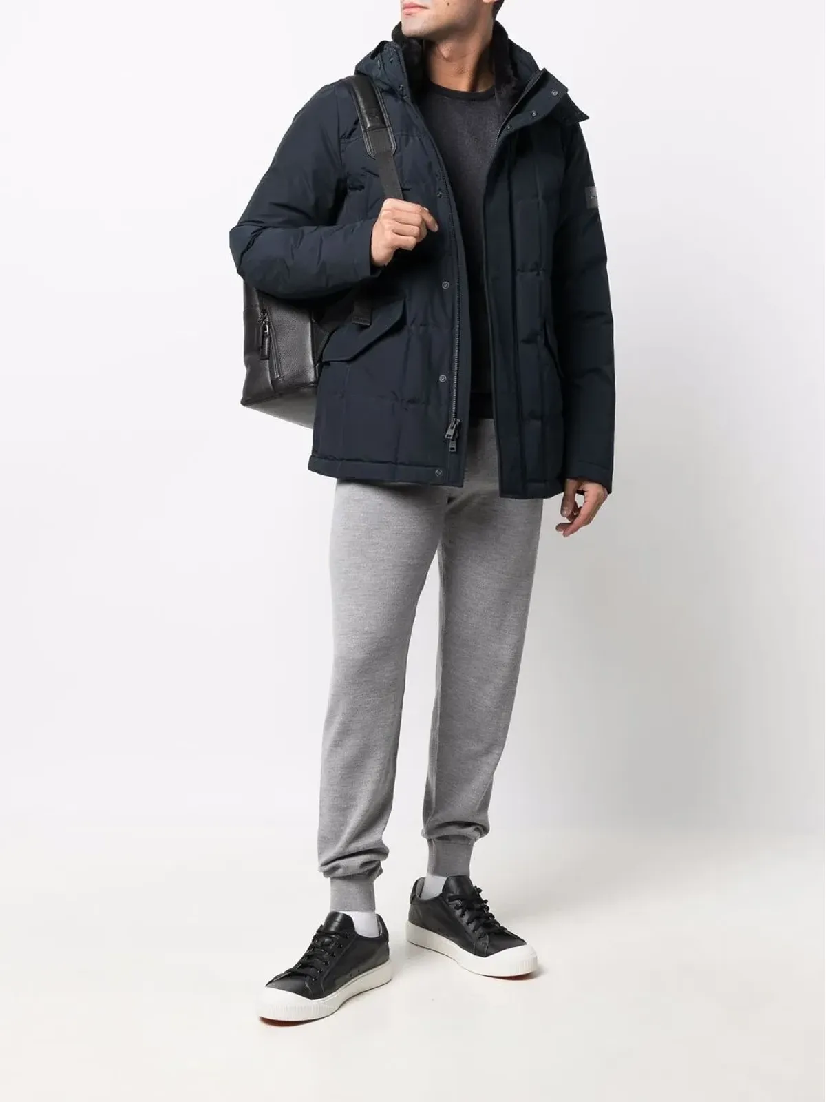 Corneliani ドローコード ヴァージンウール混紡 トラックパンツ - 画像2