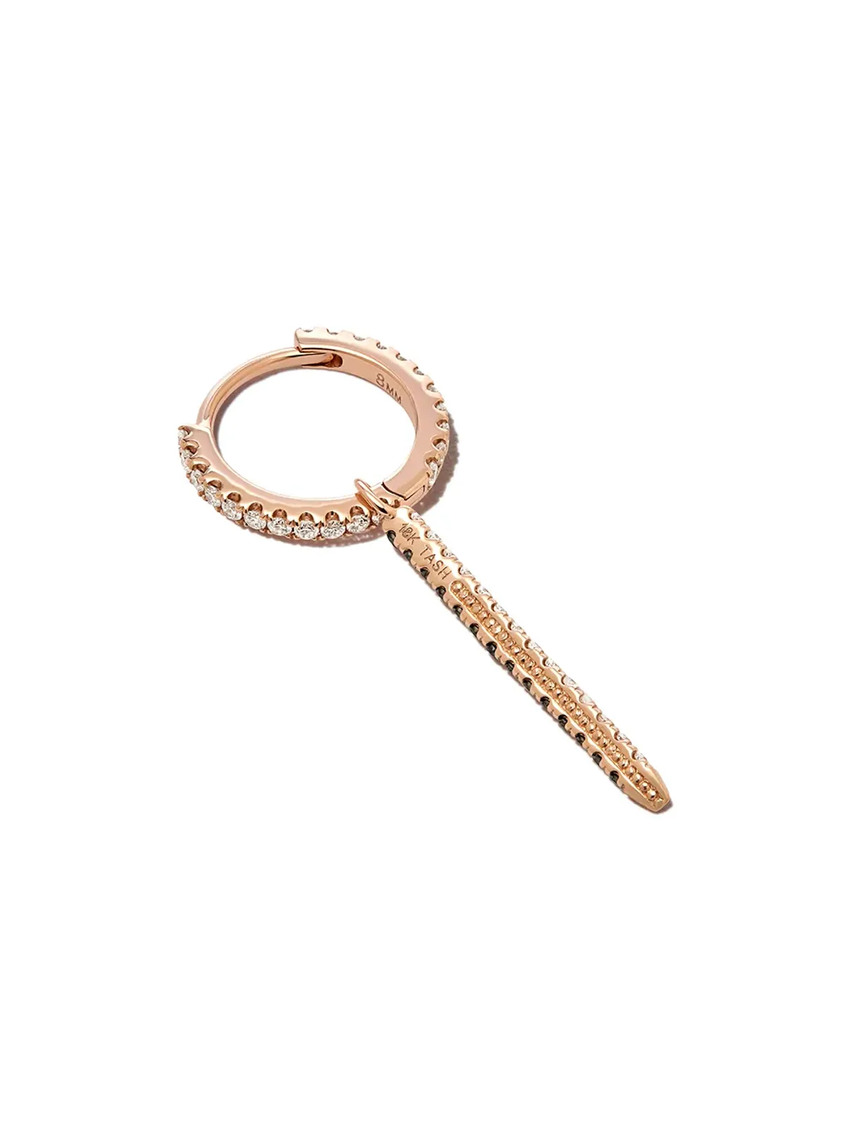 MARIA TASH 18K ローズゴールド エターニティバー ダイヤモンドチャーム - ピンク - 画像2