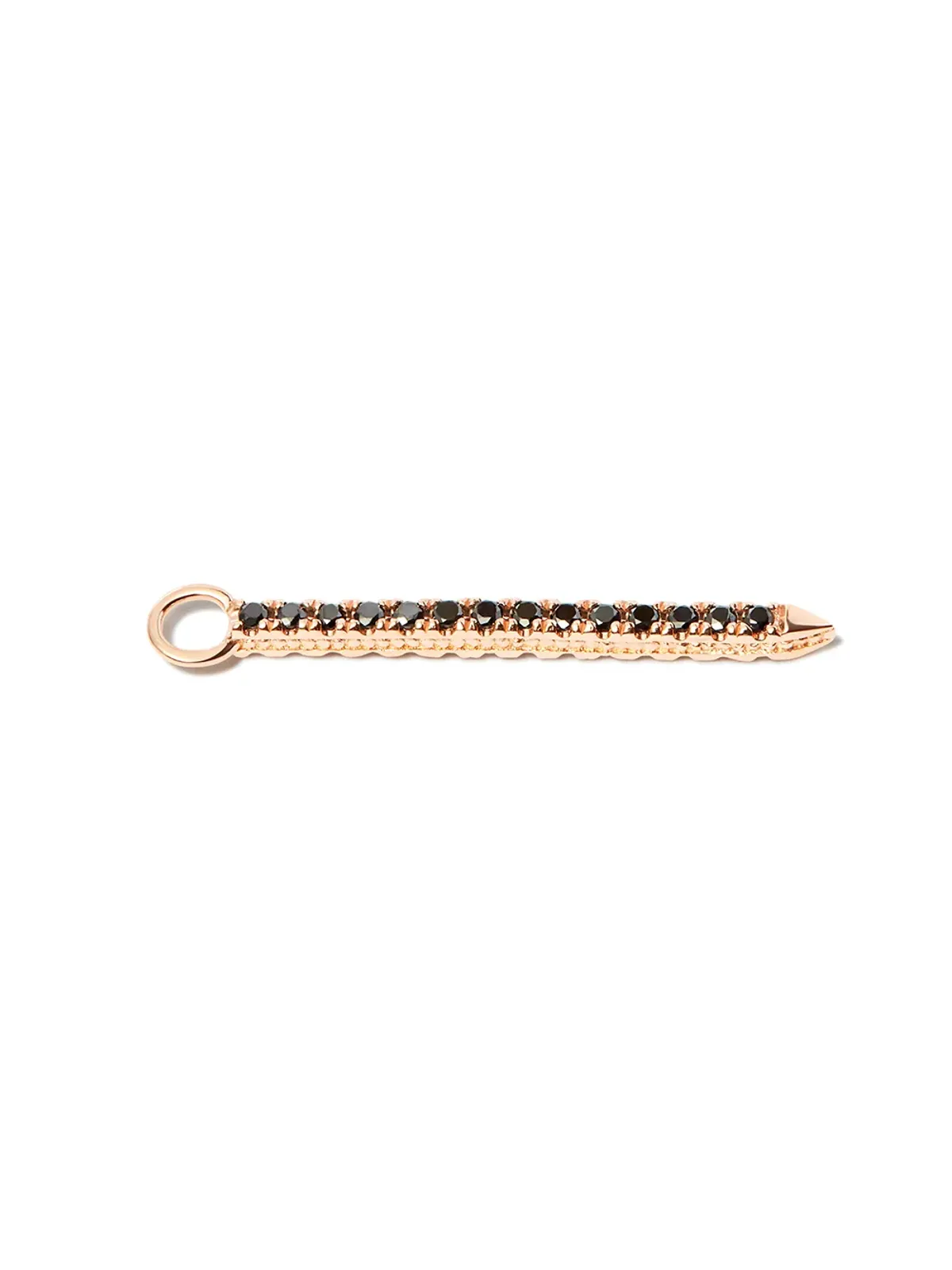 MARIA TASH 18K ローズゴールド エターニティバー ダイヤモンドチャーム - ピンク - 画像3