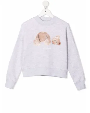 Palm Angels Kids テディベアプリント コットン スウェットシャツ - サムネイル1