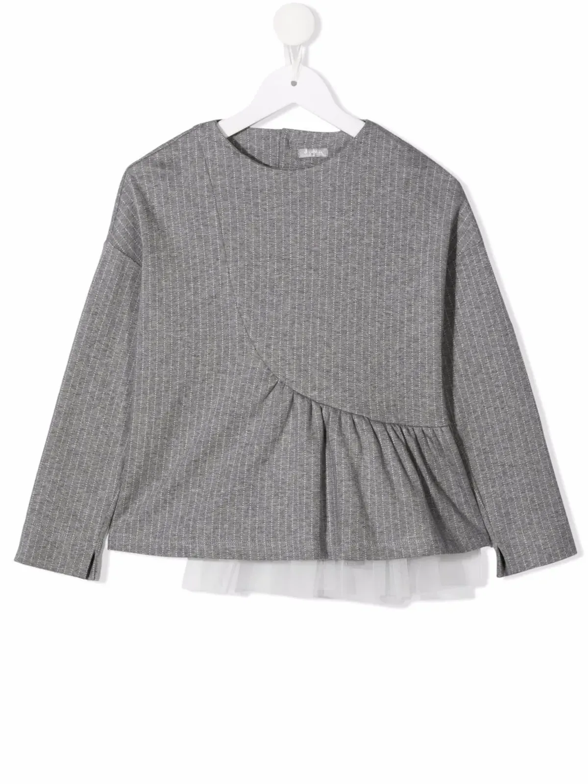 Il Gufo チュールパネル付きピンストライプトップ - 画像1