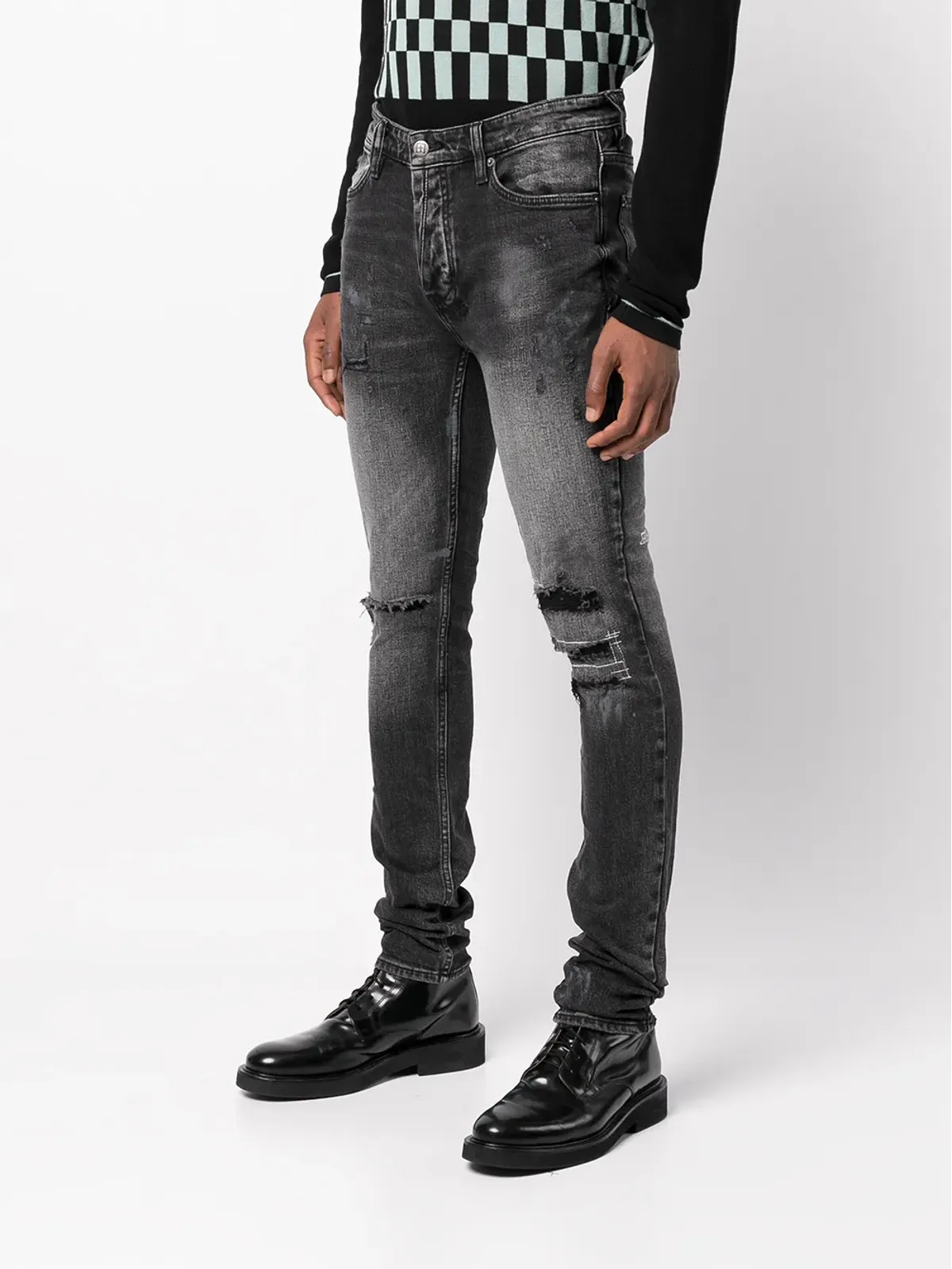Ksubi ヴァンウィンクル バーント スキニー ジーンズ - ブラック - 画像3