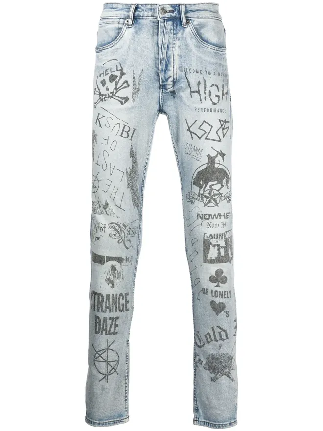 Ksubi Ksubi Van Winkle グラフィックプリント スキニージーンズの商品画像