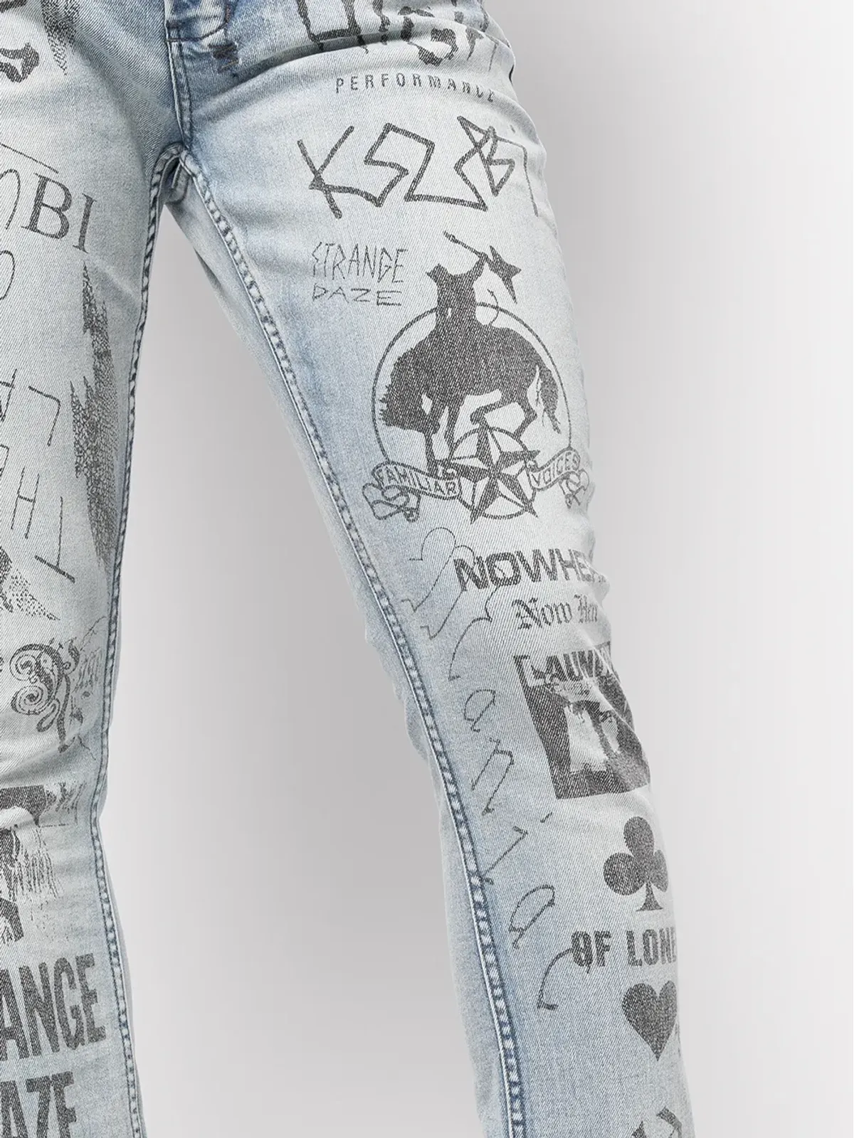 Ksubi Van Winkle グラフィックプリント スキニージーンズ - 画像5