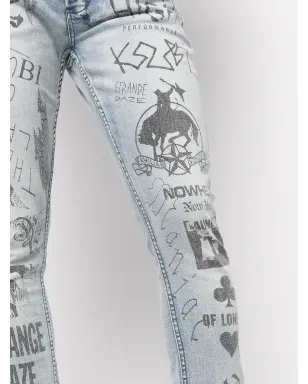 Ksubi Van Winkle グラフィックプリント スキニージーンズ - サムネイル5