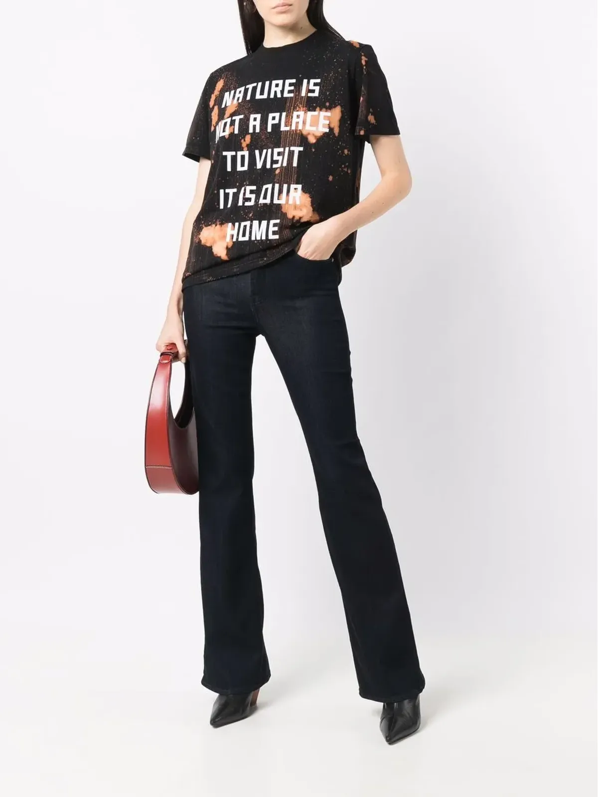Golden Goose スローガンプリントTシャツ - ブラック - 画像2