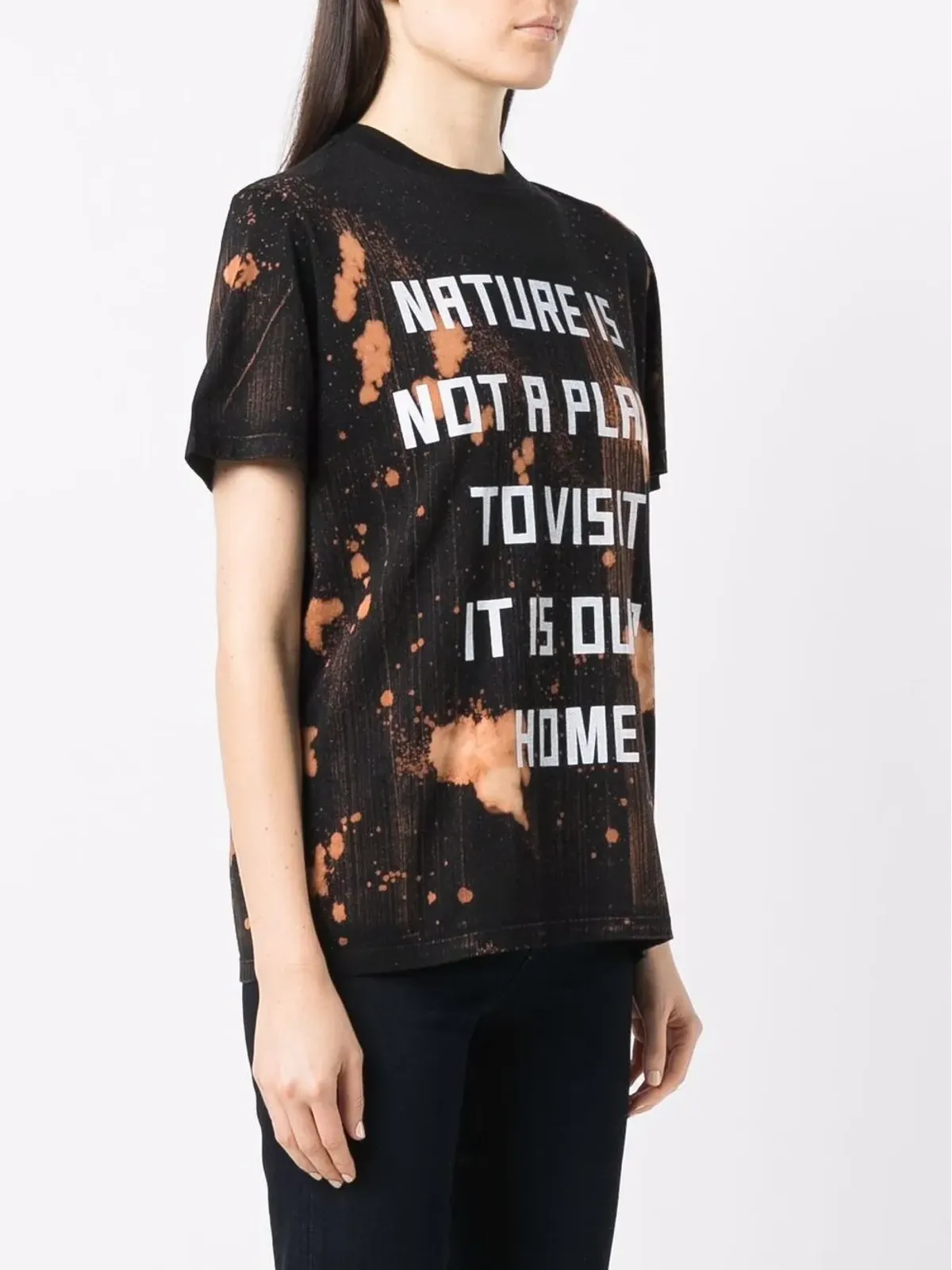 Golden Goose スローガンプリントTシャツ - ブラック - 画像3