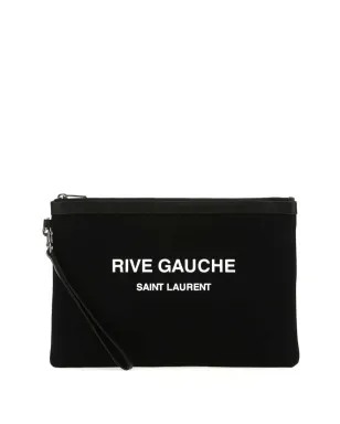 Saint Laurent リヴ・ゴーシュ ロゴプリント クラッチ - サムネイル1
