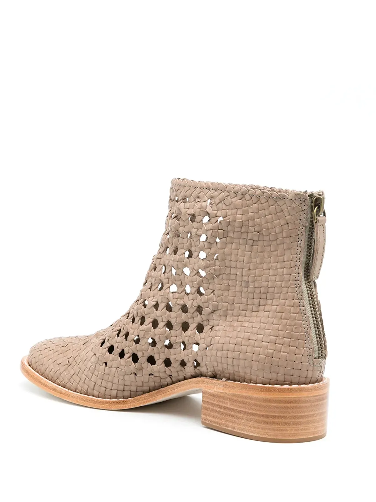 Sarah Chofakian テカ perforated-detailing ブーツ - 画像3