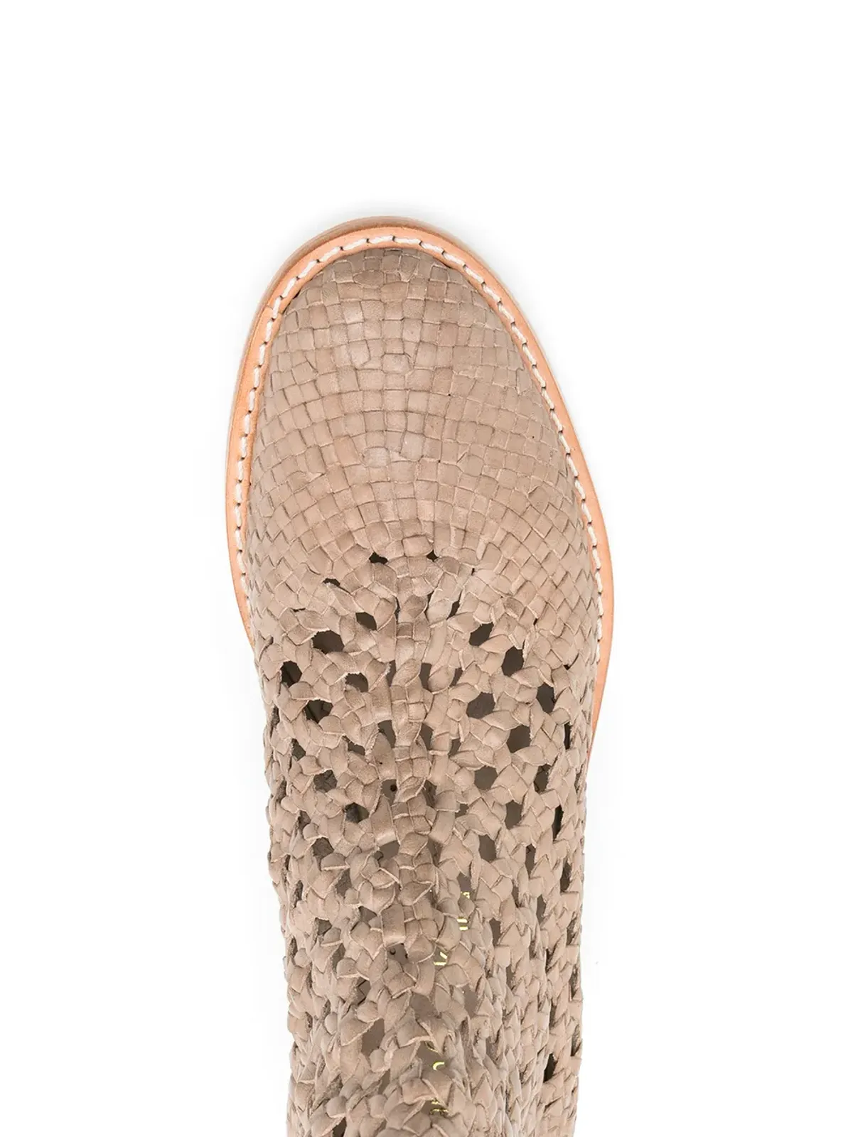 Sarah Chofakian テカ perforated-detailing ブーツ - 画像4