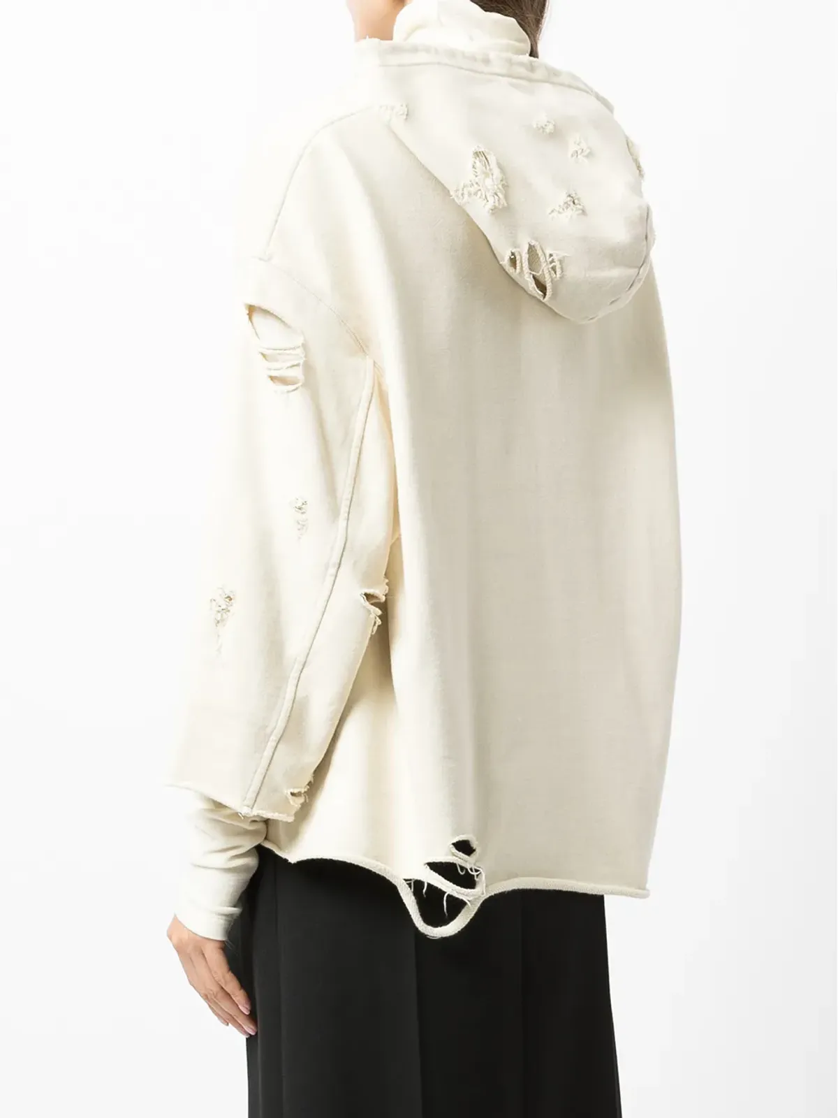 Goen.J destroyed layered hoodie - 画像4