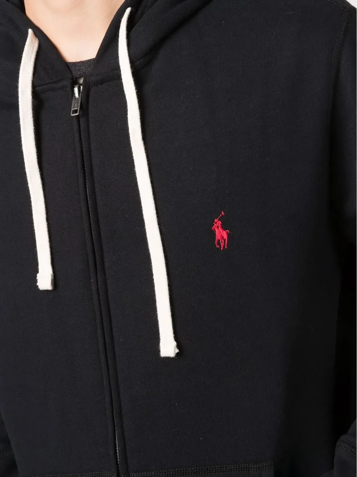 Polo Ralph Lauren 刺繍ロゴ入りジップアップフーディー - 画像5