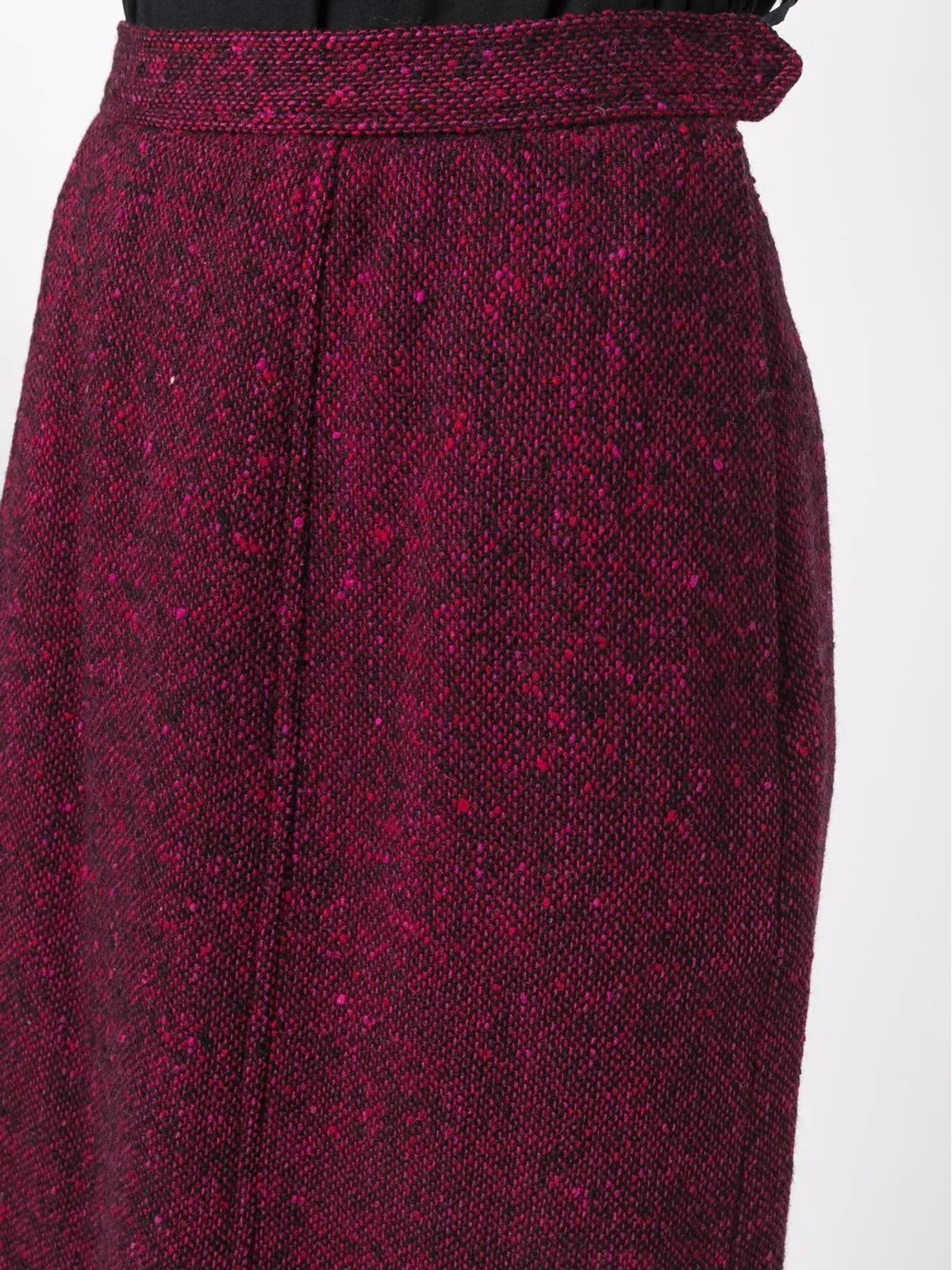 Saint Laurent Pre-Owned 1980年代ストレートカット膝丈スカート - 画像5