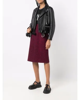 Saint Laurent Pre-Owned 1980年代ストレートカット膝丈スカート - サムネイル2