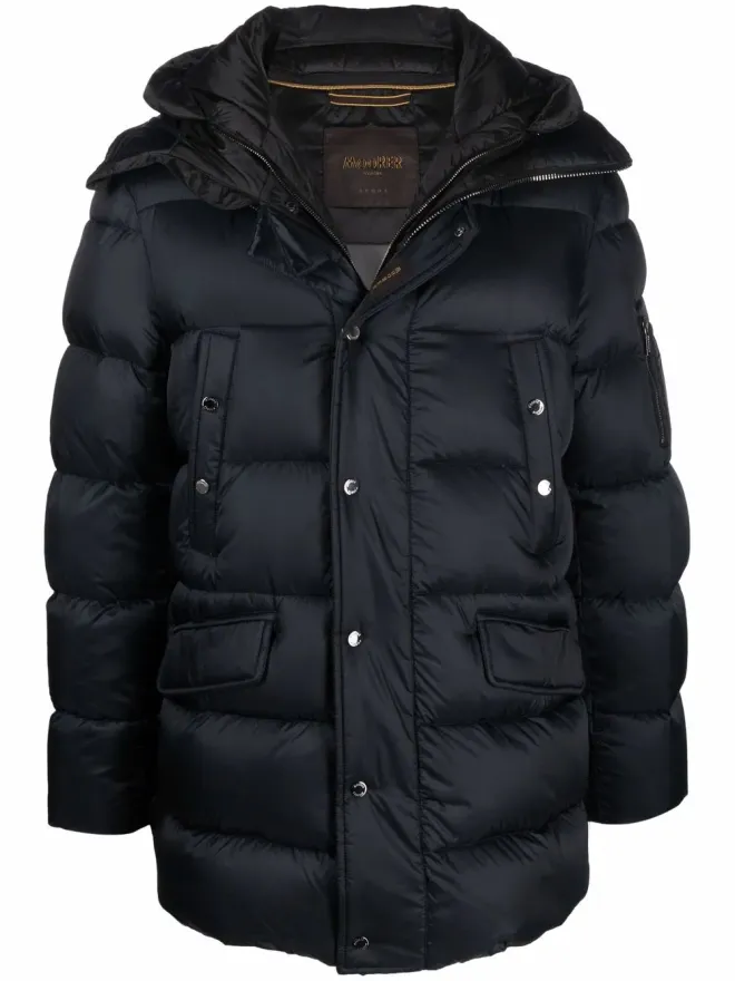 Moorer Moorer フード付きジップアップパデッドコートの商品画像