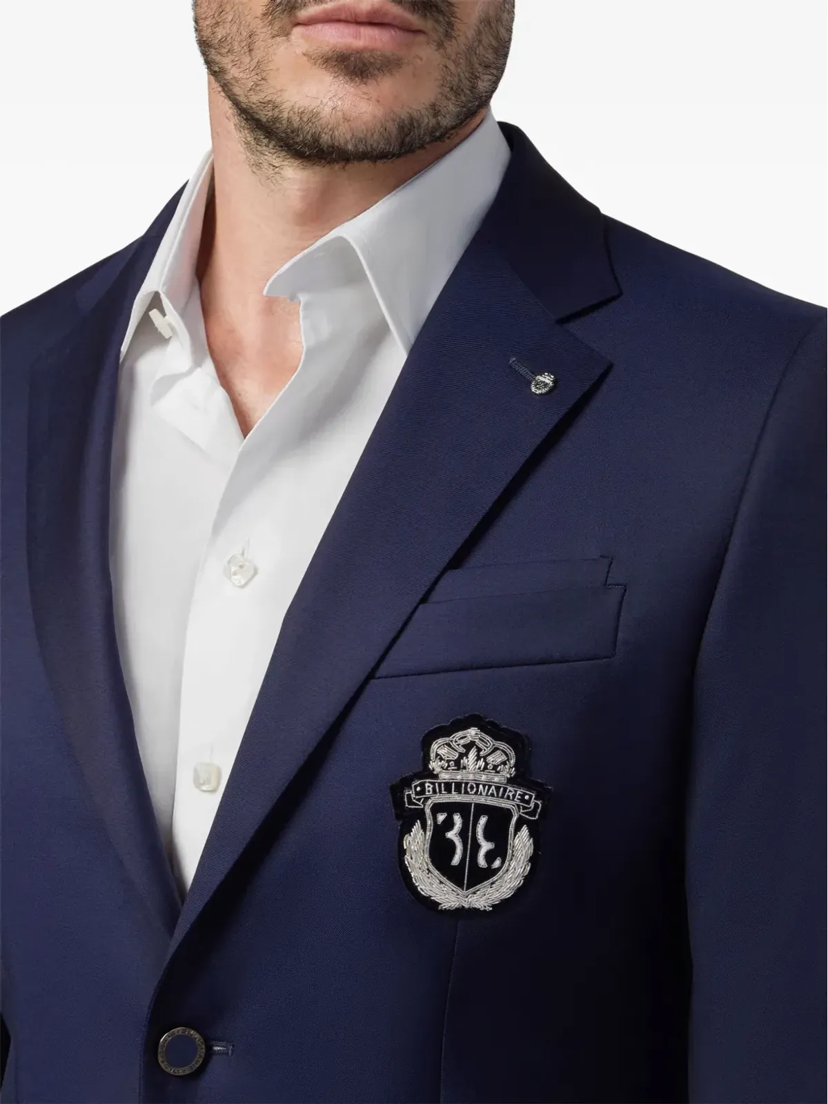 Billionaire crestモチーフ ウールブレザー - 画像5