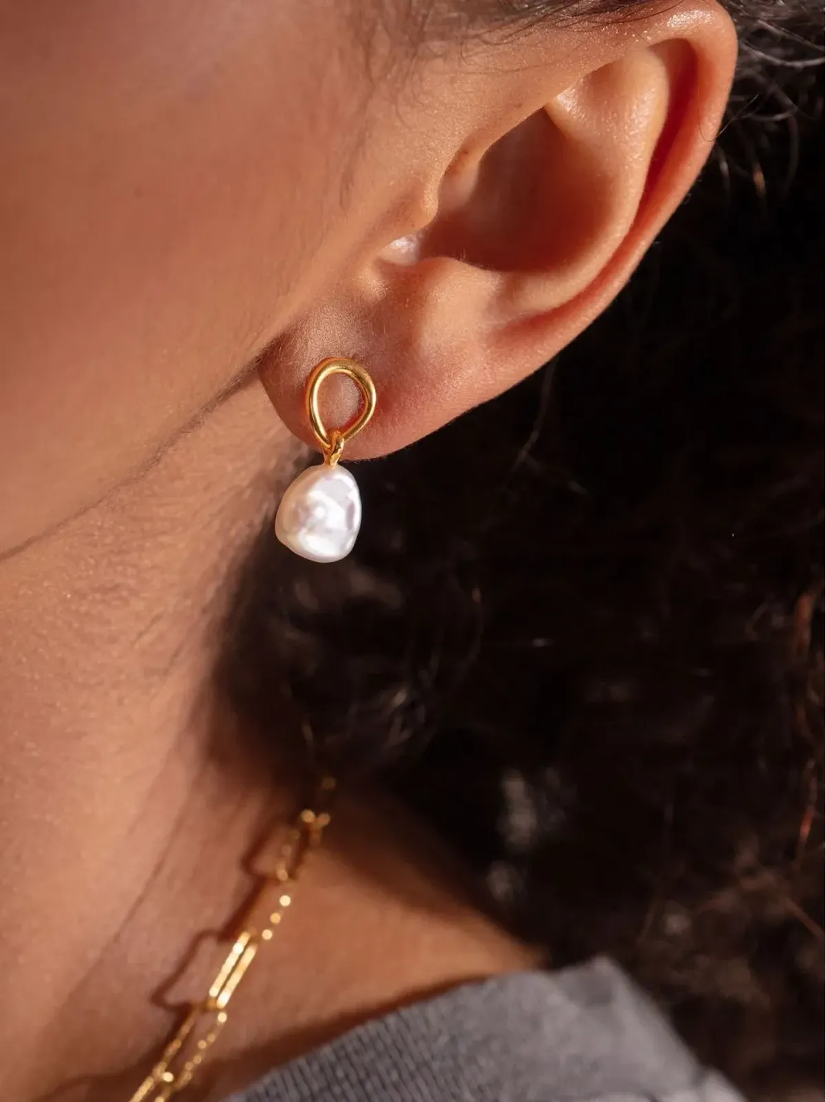 Monica Vinader Nura Keshi Pearl ドロップ ピアス - 画像2
