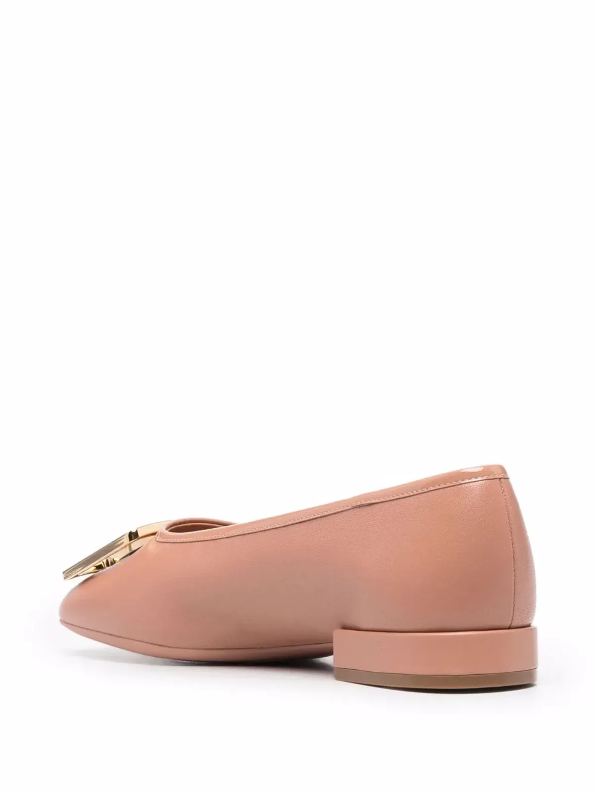 Ferragamo エンボスロゴプレート バレエシューズ - 画像3