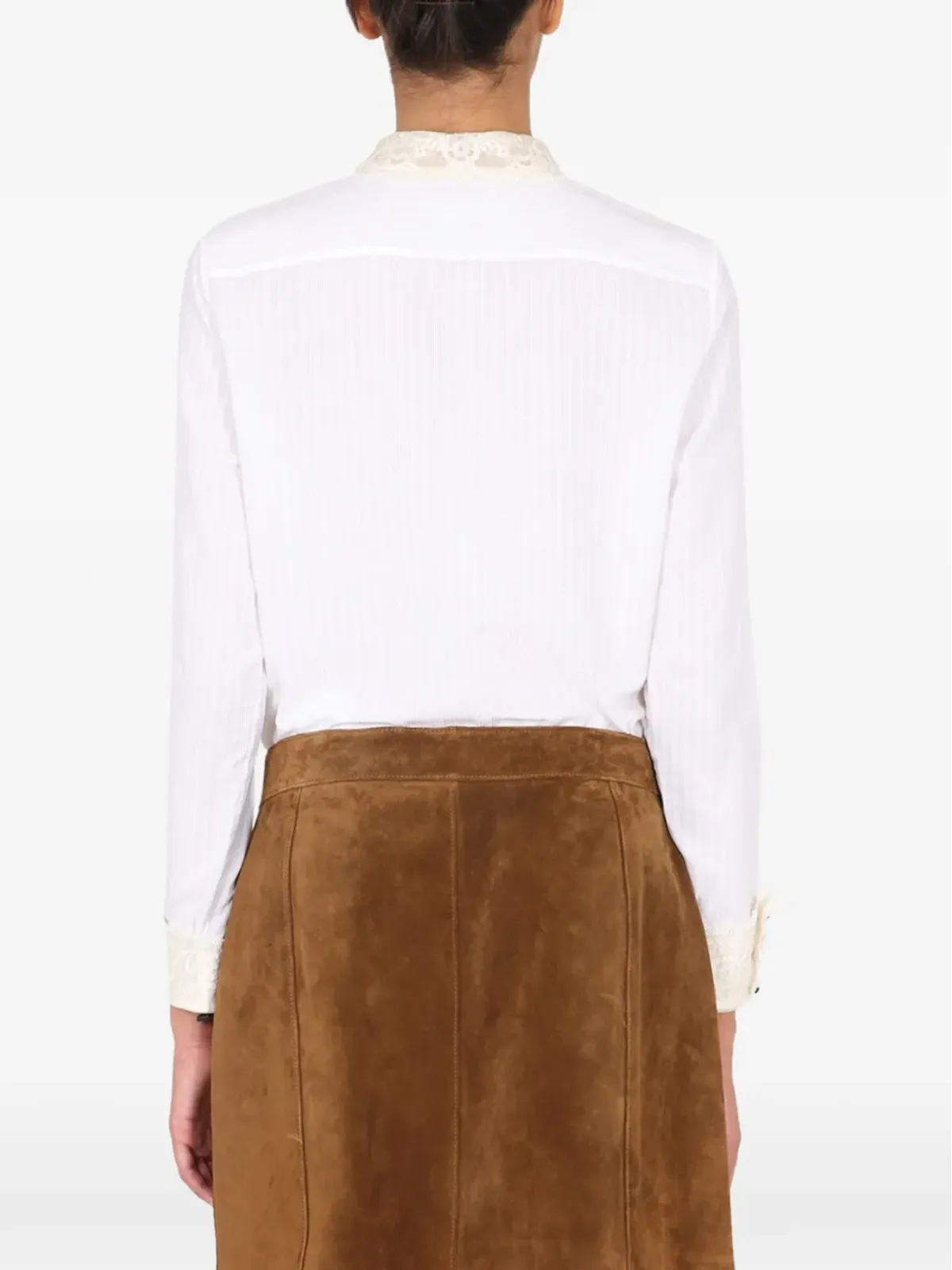 Saint Laurent レーストリムストライプシャツ - 画像3