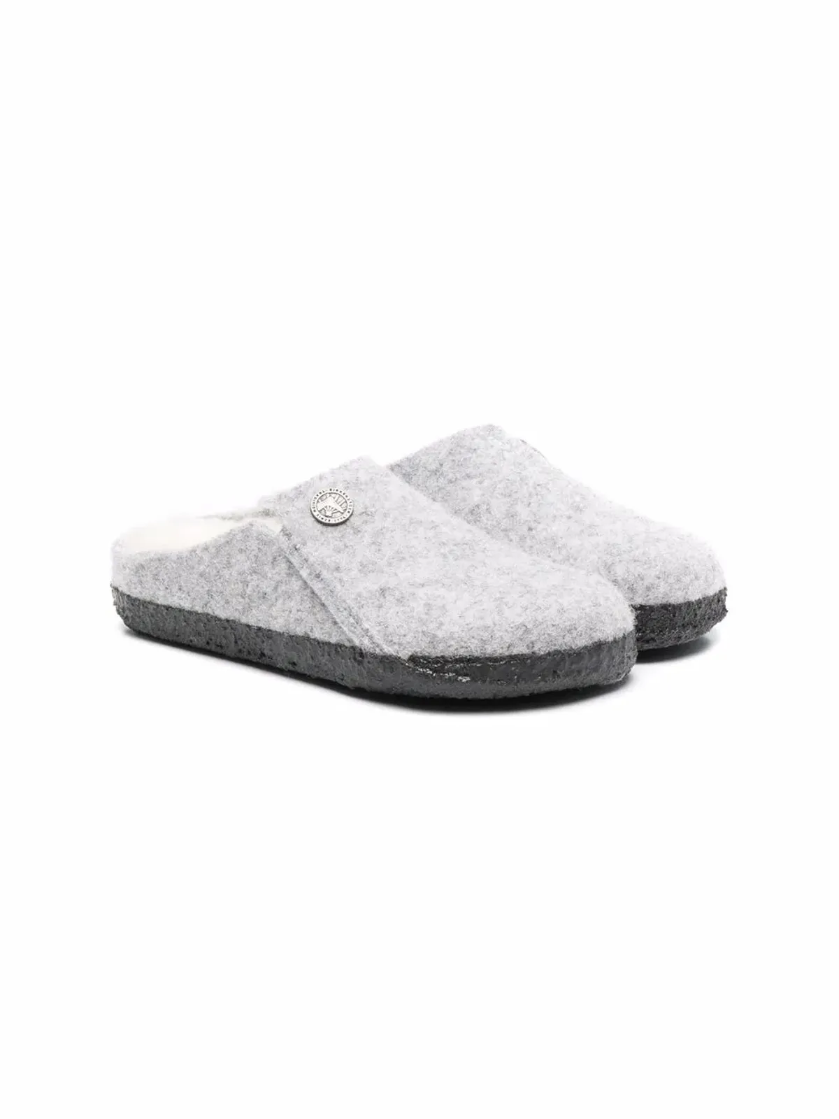 Birkenstock Kids スリップオンシアリングスリッパ グレー - 画像1