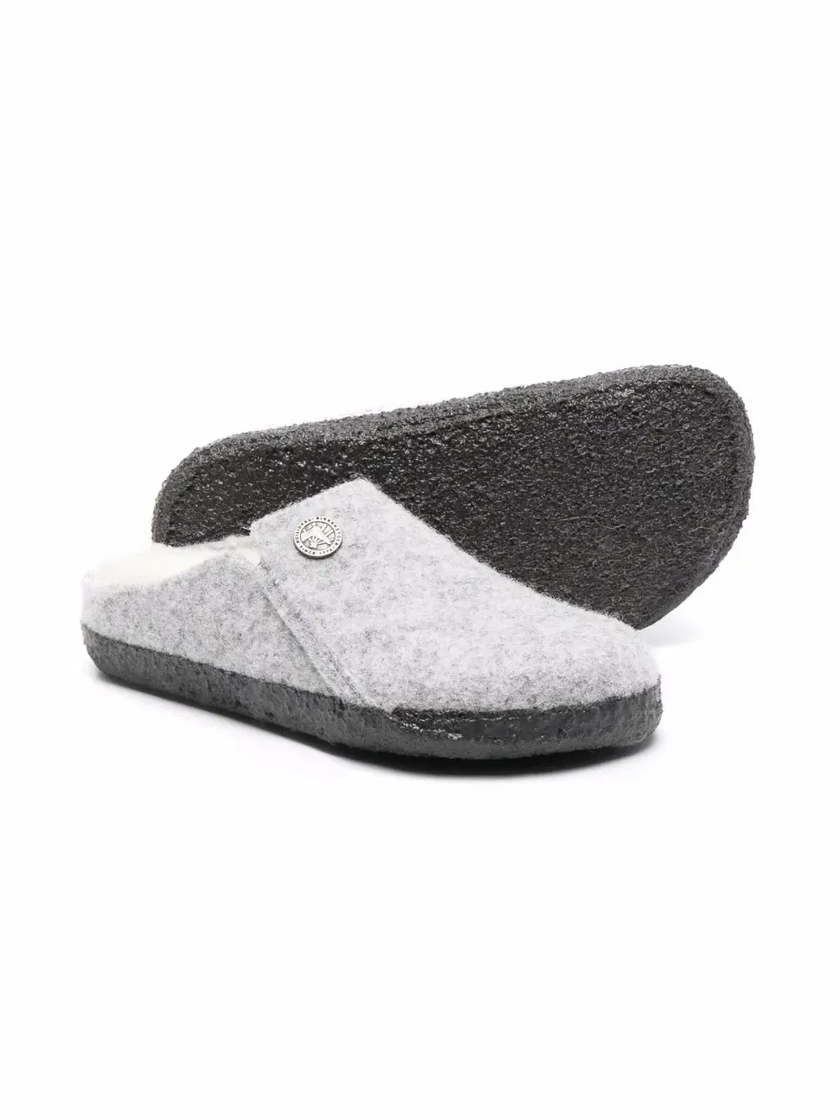 Birkenstock Kids スリップオンシアリングスリッパ グレー - 画像2