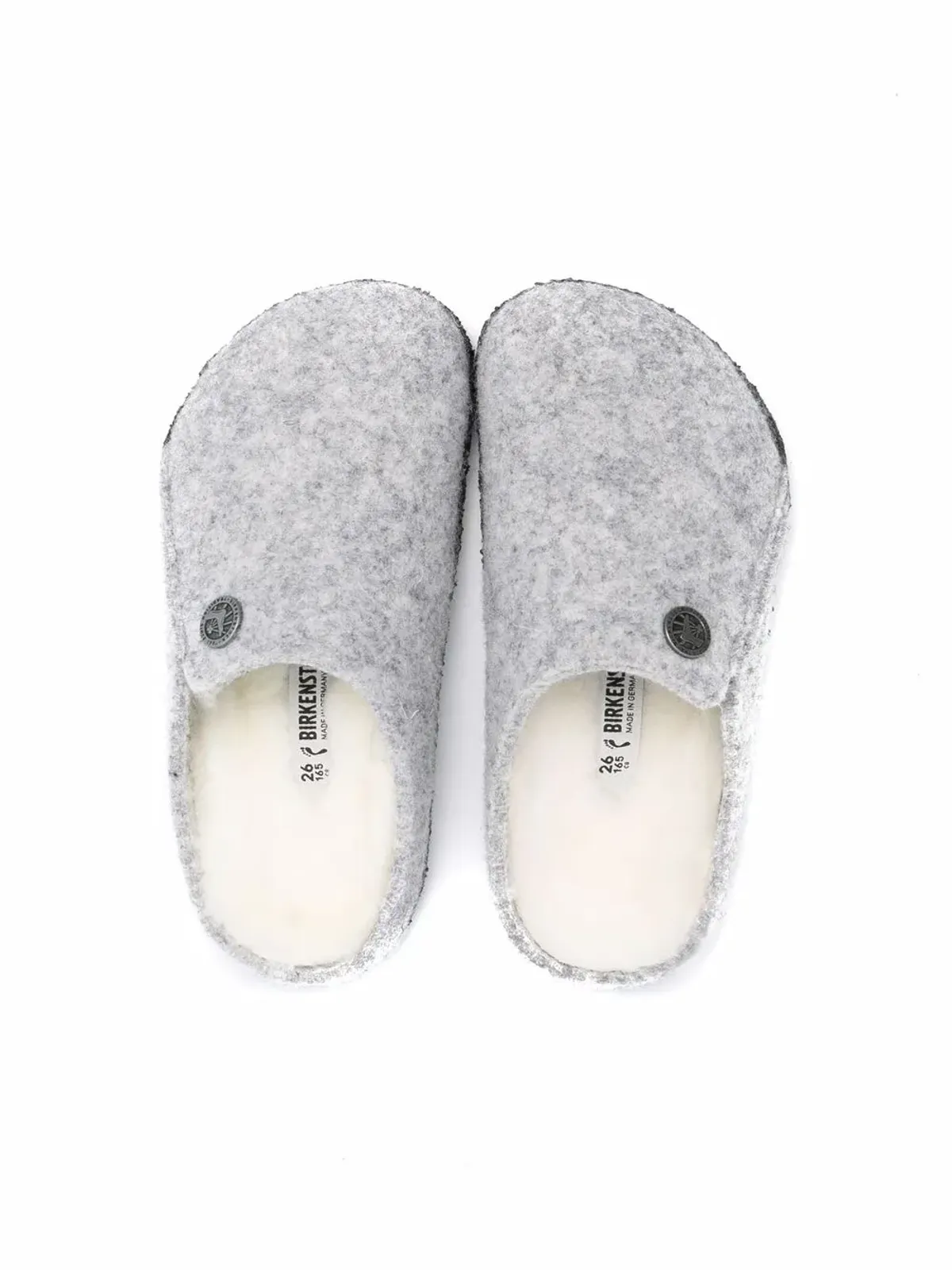Birkenstock Kids スリップオンシアリングスリッパ グレー - 画像3