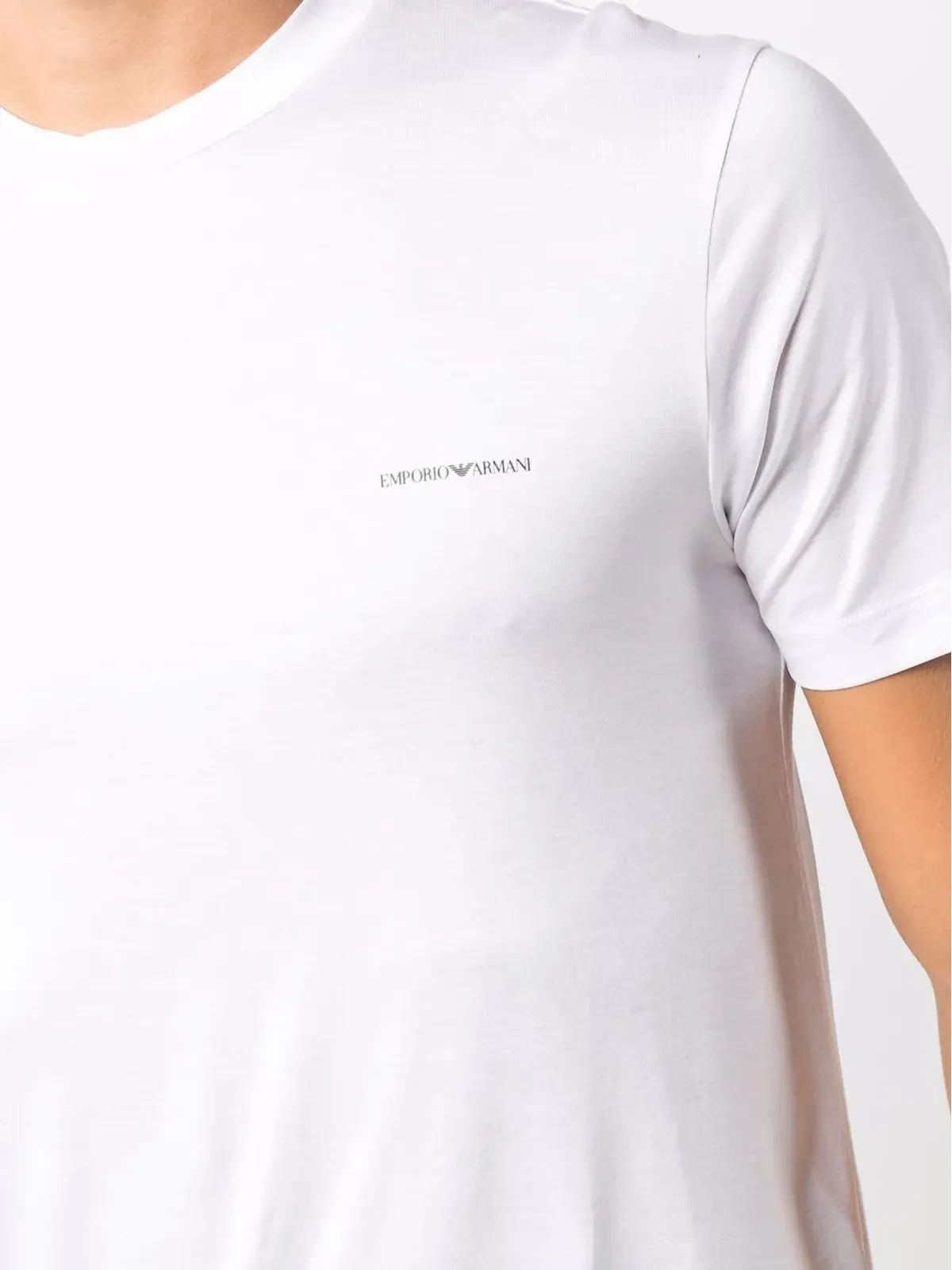 Emporio Armani ロゴプリント クルーネック Tシャツ - 画像5