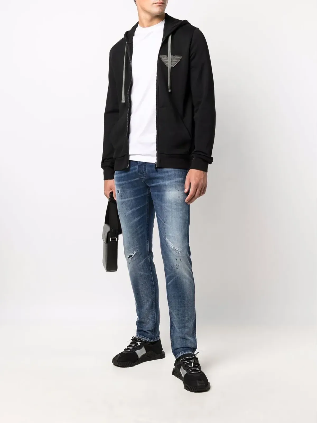 Emporio Armani ロゴプリント クルーネック Tシャツ - 画像2