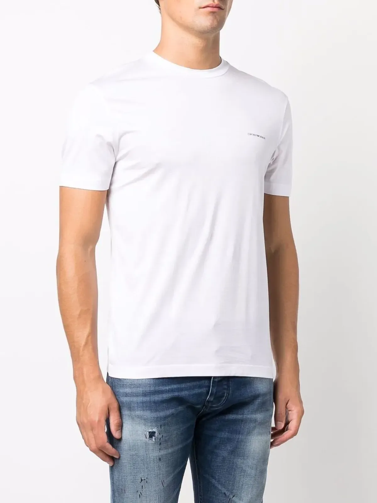 Emporio Armani ロゴプリント クルーネック Tシャツ - 画像3