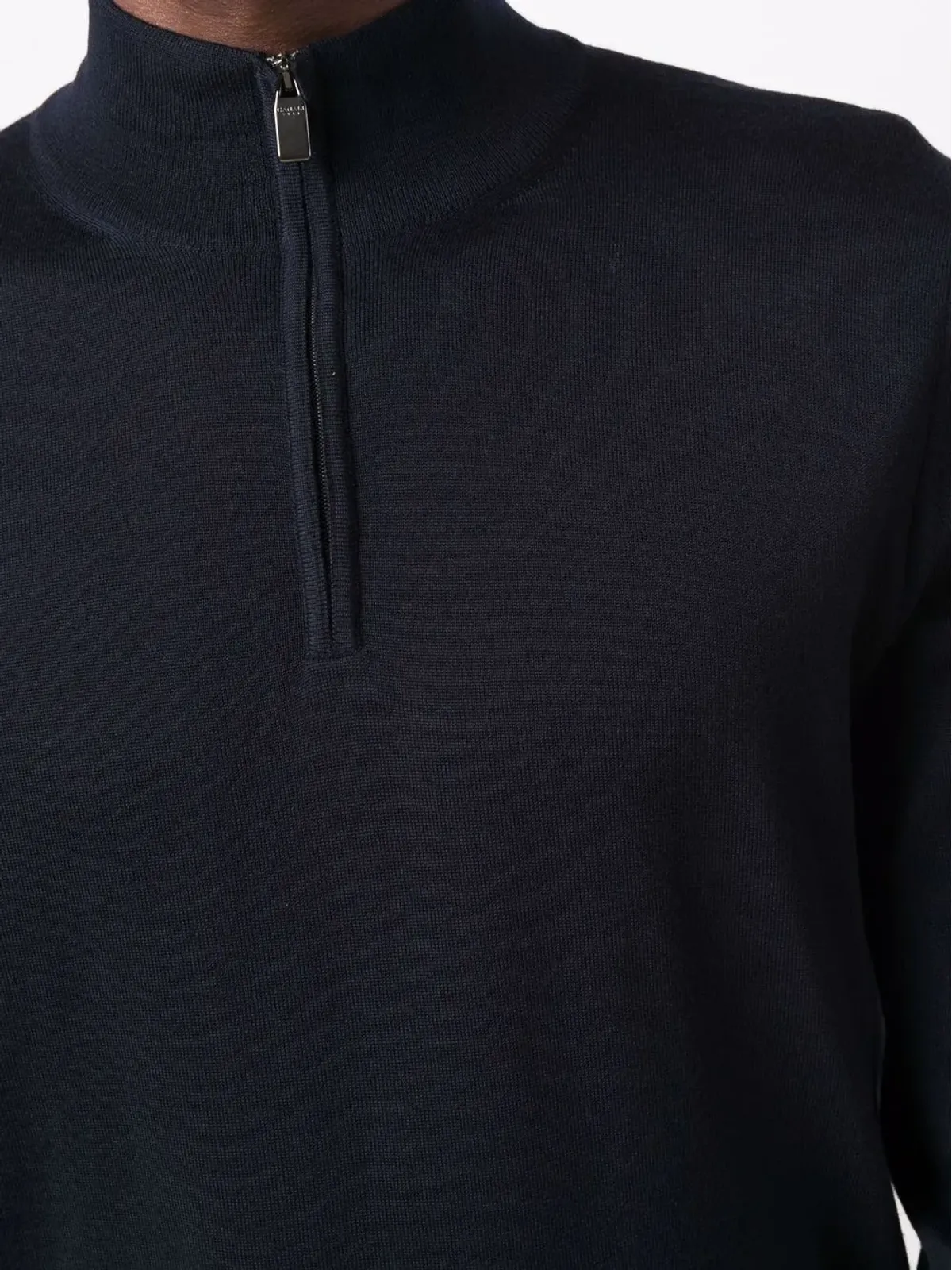 Canali ジップ付きファネルネック プルオーバー - 画像5