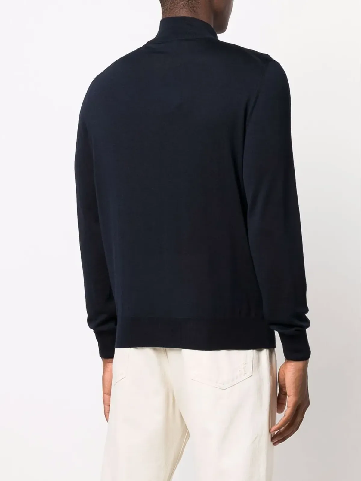Canali ジップ付きファネルネック プルオーバー - 画像4