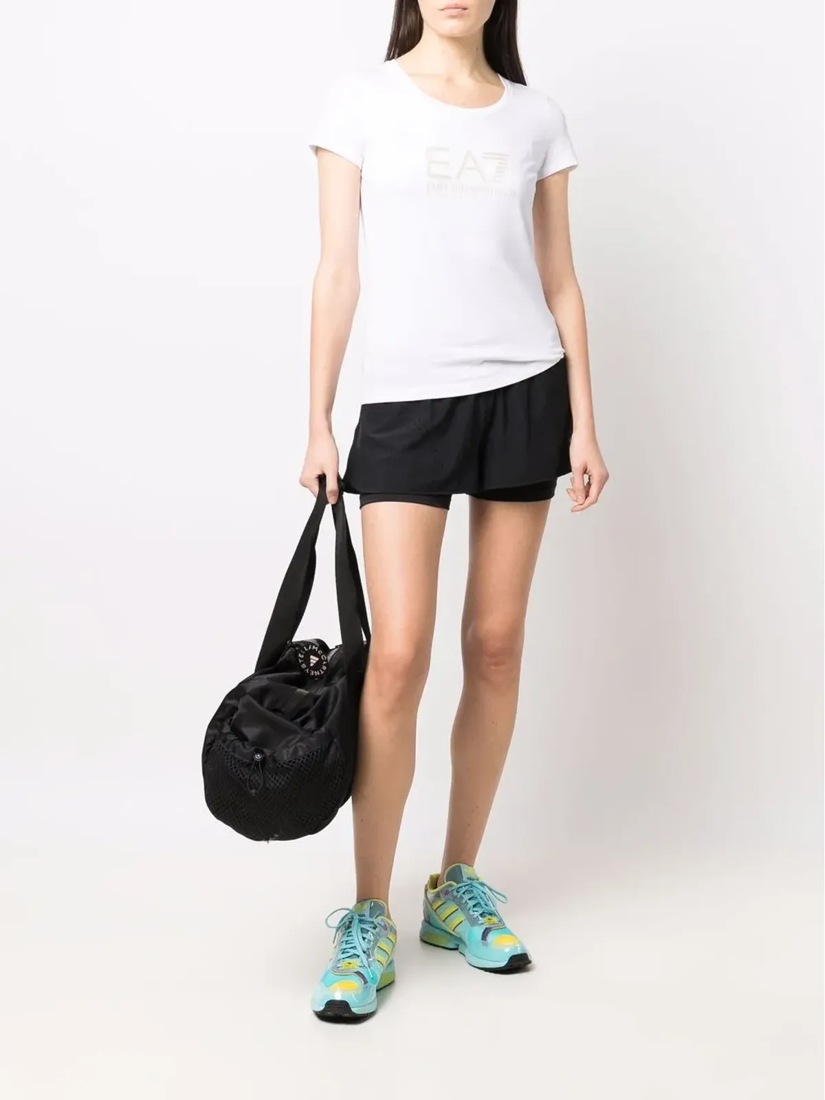 Ea7 Emporio Armani ロゴプリント コットンTシャツ - 画像2