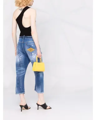 DSQUARED2 ペイントスプラッター クロップドジーンズ - サムネイル4