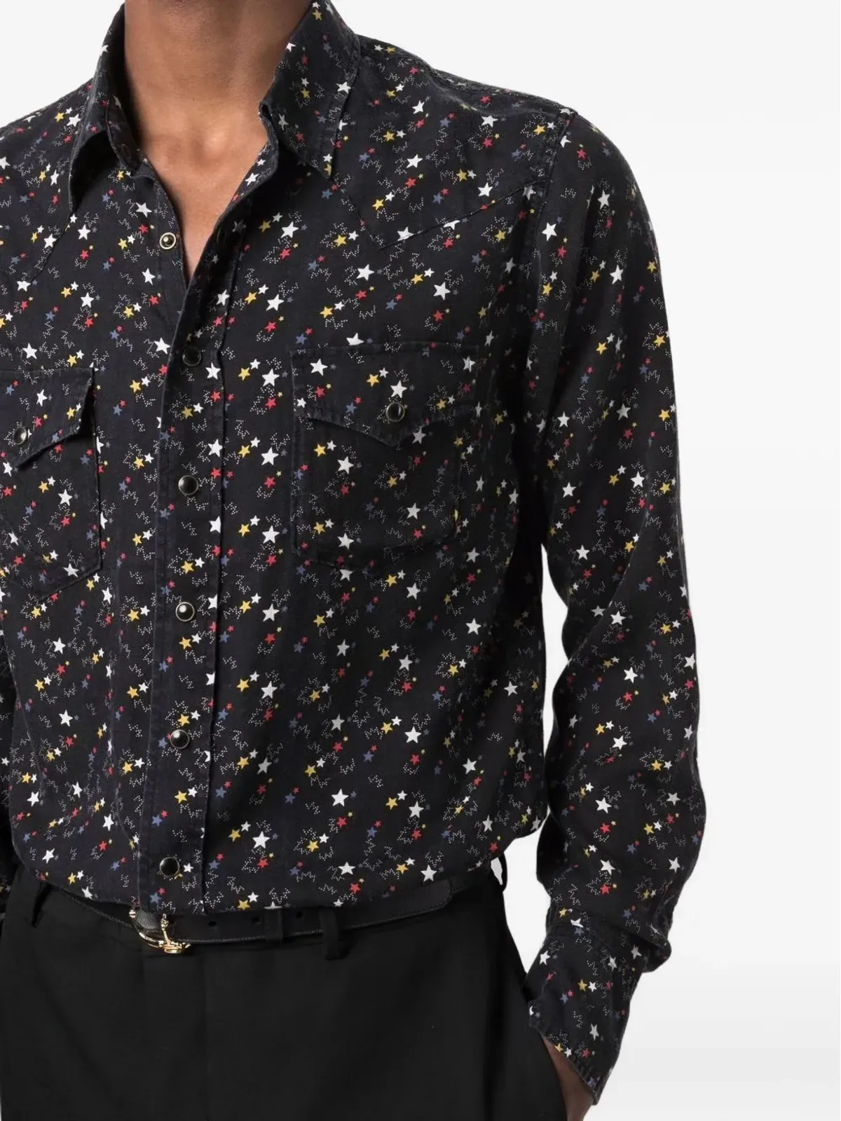 Saint Laurent 星柄プレススタッドシャツ - 画像5