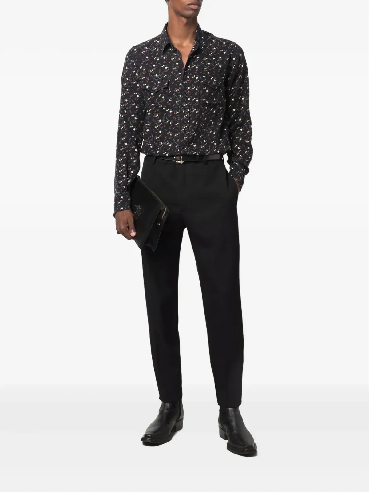 Saint Laurent 星柄プレススタッドシャツ - 画像2