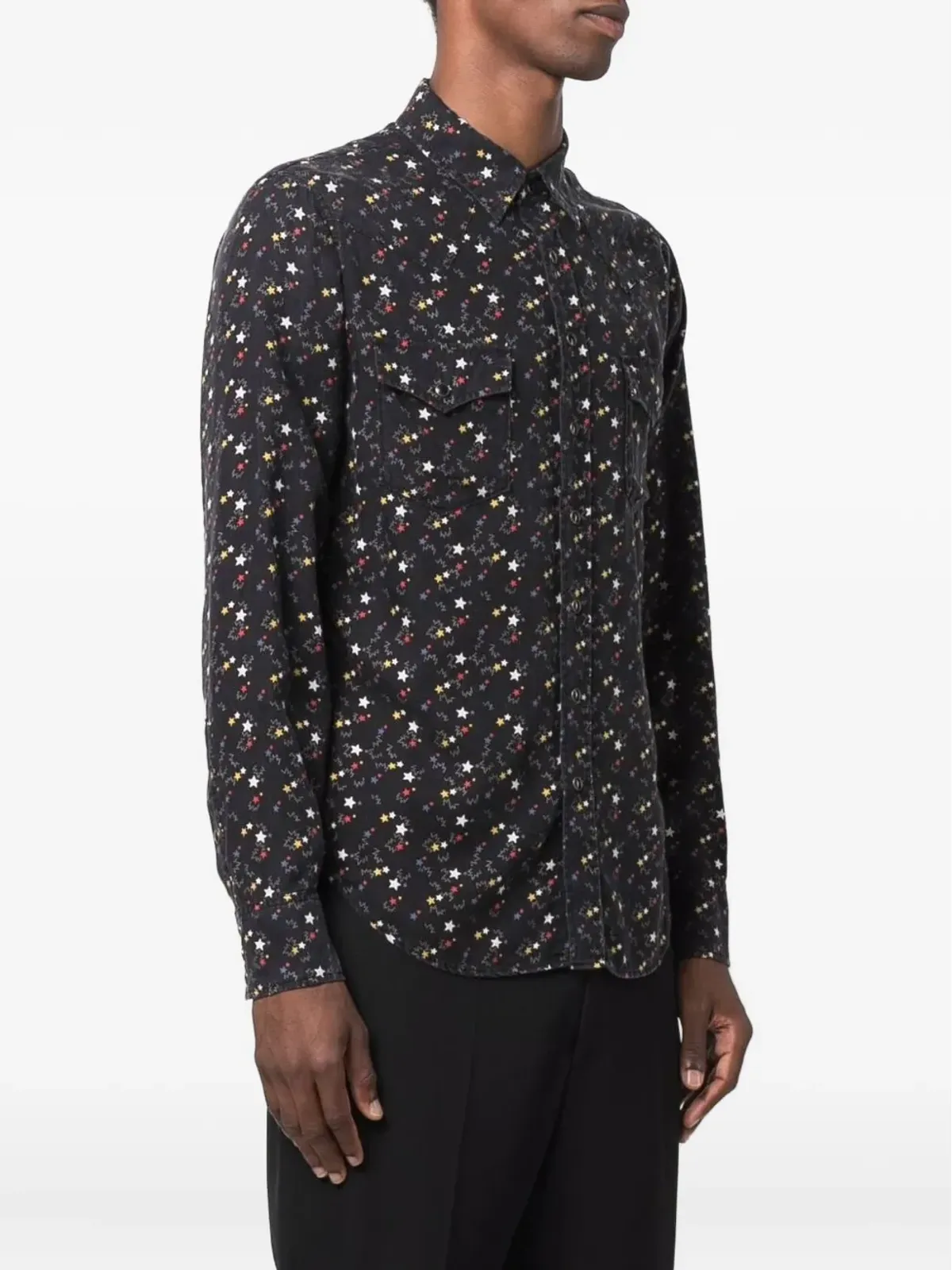 Saint Laurent 星柄プレススタッドシャツ - 画像3