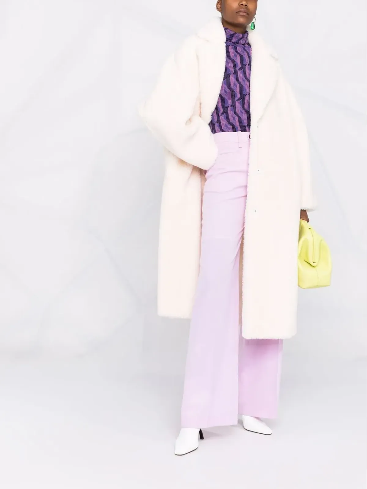 STAND STUDIO Maria フェイクシアーリングコート - 画像2