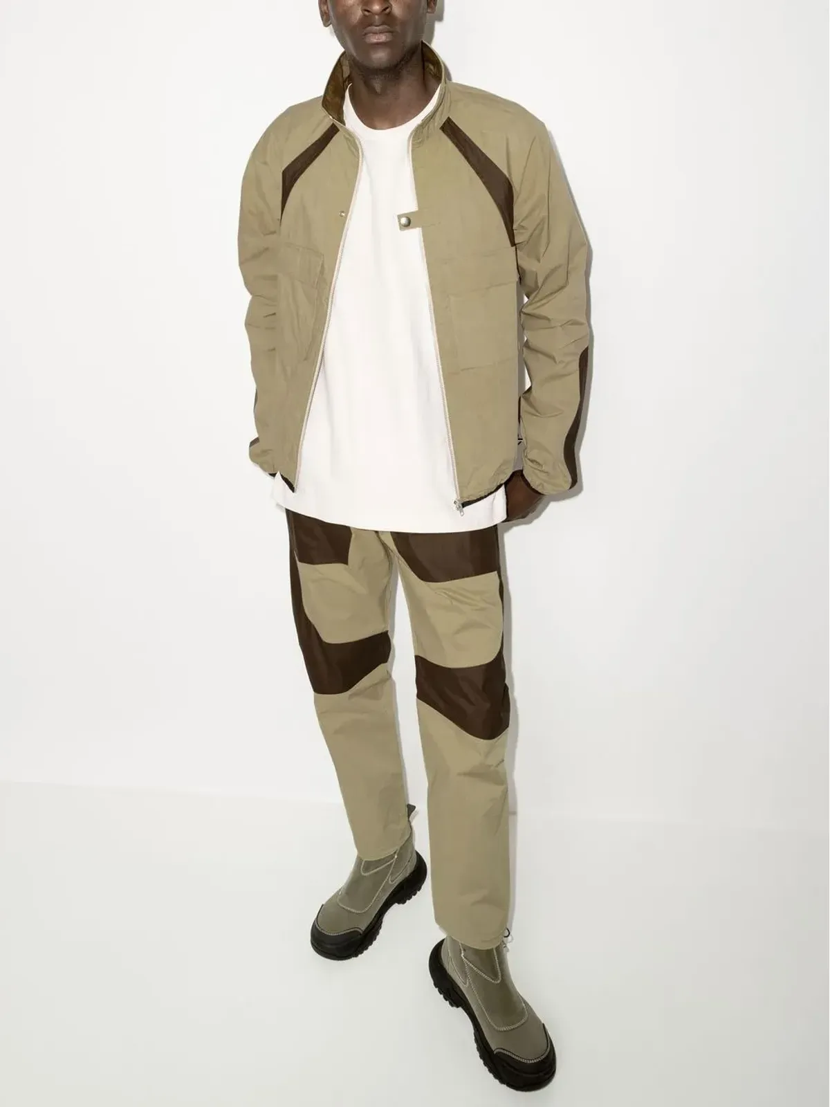RANRA panelled track jacket - Neutrals - 画像5