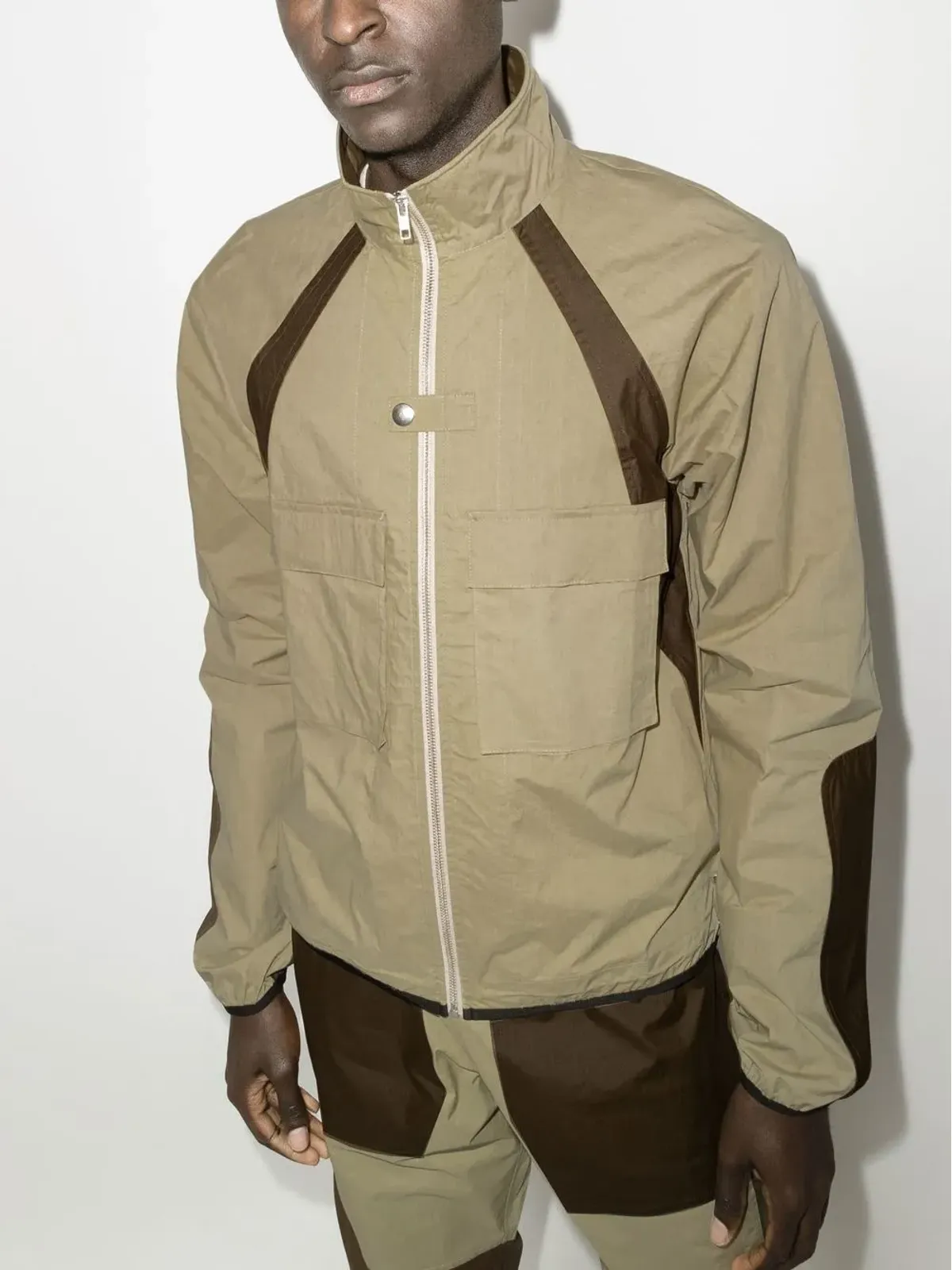 RANRA panelled track jacket - Neutrals - 画像2