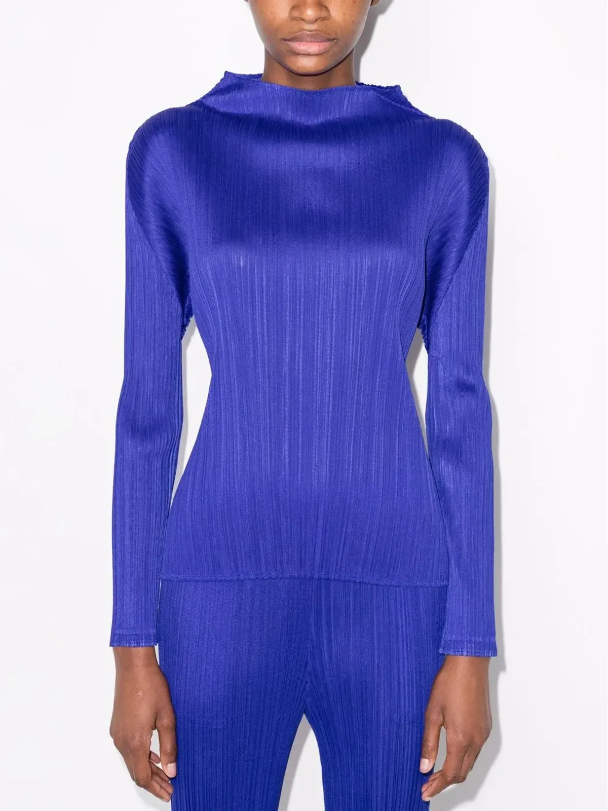 Pleats Please Issey Miyake Monthly Colours January プリーツ風トップ - Blue - 画像2