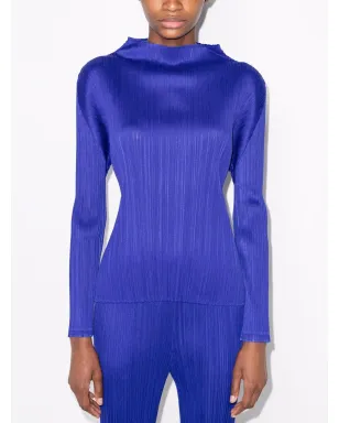 Pleats Please Issey Miyake Monthly Colours January プリーツ風トップ - Blue - サムネイル2