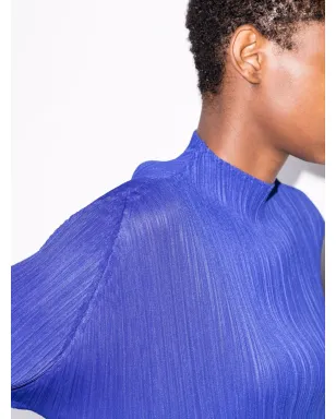 Pleats Please Issey Miyake Monthly Colours January プリーツ風トップ - Blue - サムネイル4
