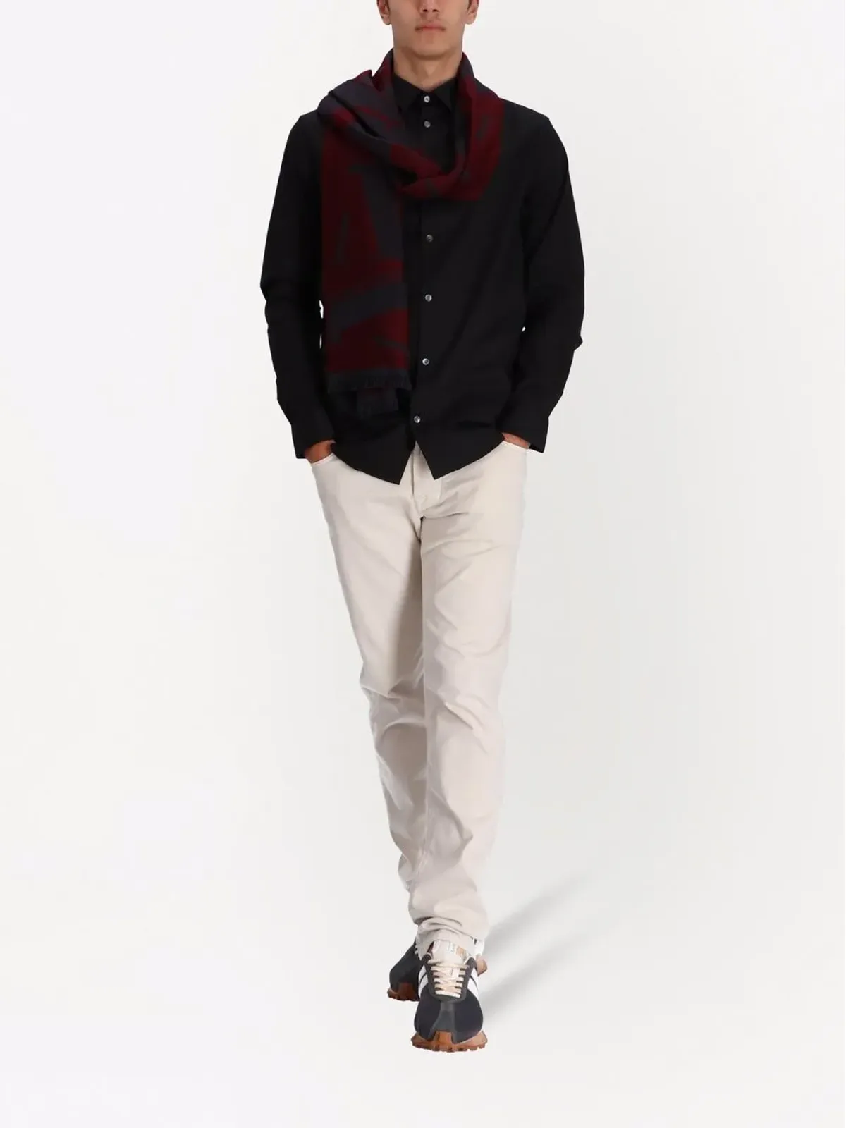 Emporio Armani ストレッチフィット ボタンアップシャツ - 画像2